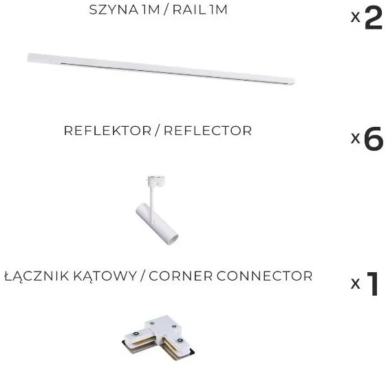 Zuma Line 3576 - Spot pe șină LISA 6xGU10/35W/230V alb