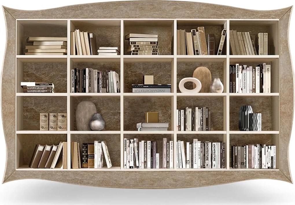 Bibliotecă lemn masiv Liberty, 243 × 56 × 220 cm