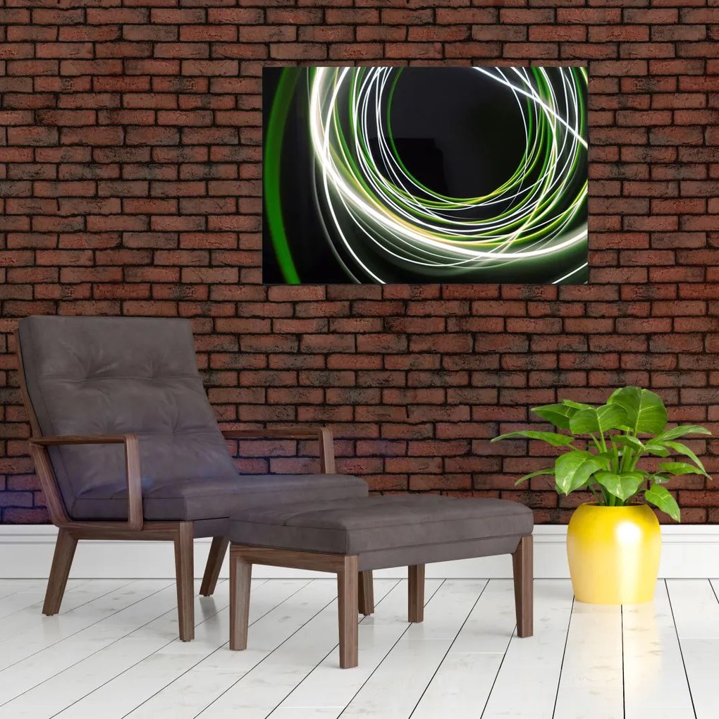 Obraz cu linii verzi (90x60 cm)