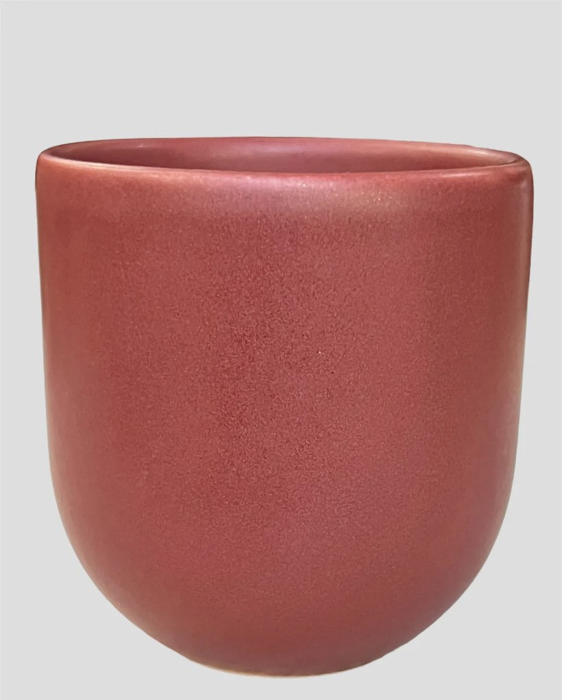 Pahar Cafea Ceramica Novum (Rosu Grena-Mat, 250ml) Gresie Glazurata Manual