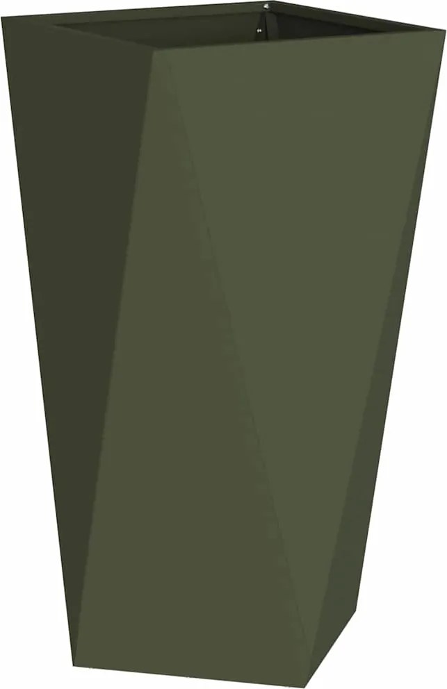 vidaXL Jardinieră Verde măsliniu 40 x 40 x 75 cm Oțel