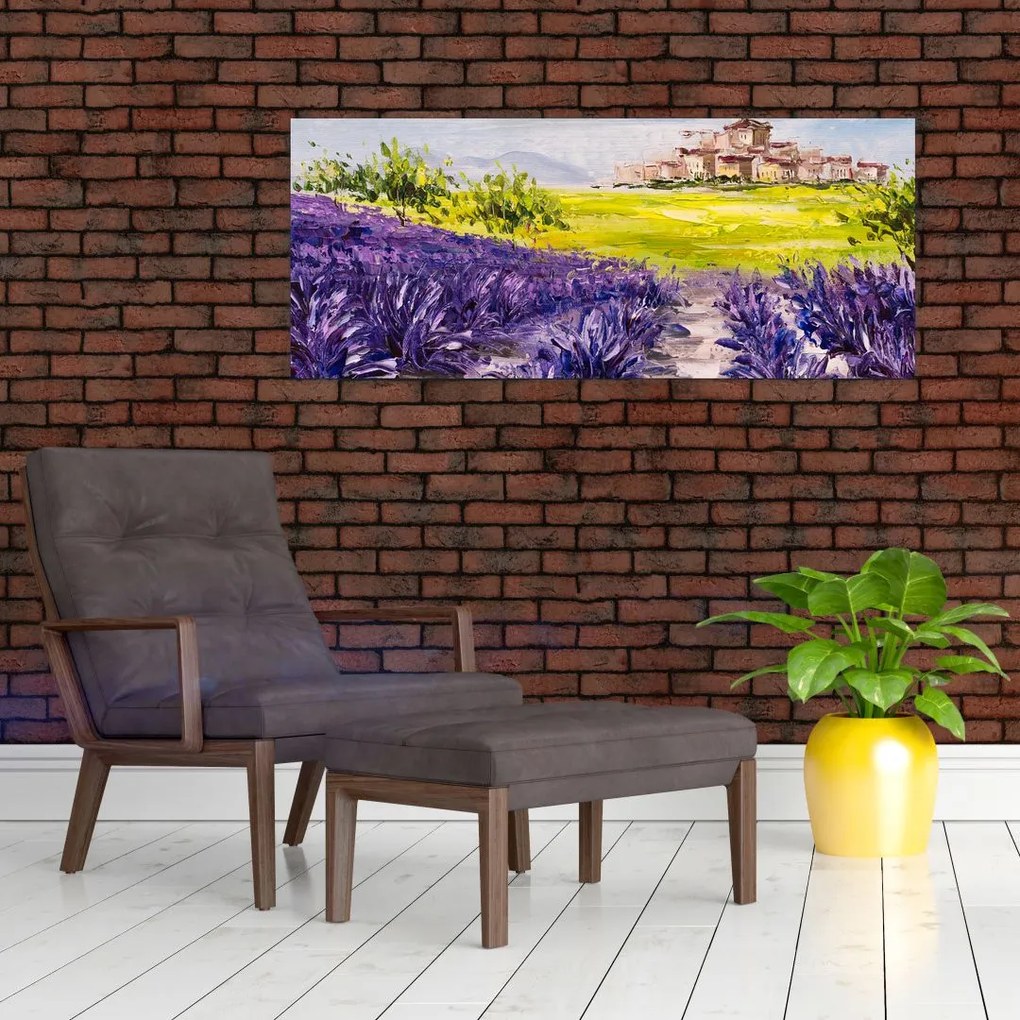 Tablou - Provence, Franța, pictură în ulei (120x50 cm)