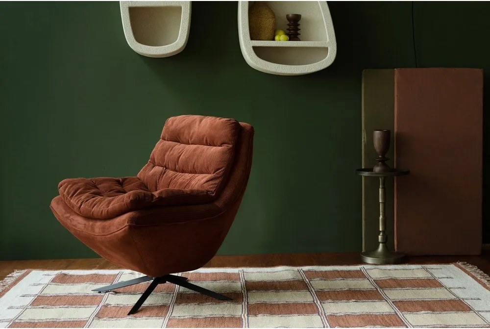 Covor teracotă din bumbac 160x230 cm Gambit – Dutchbone