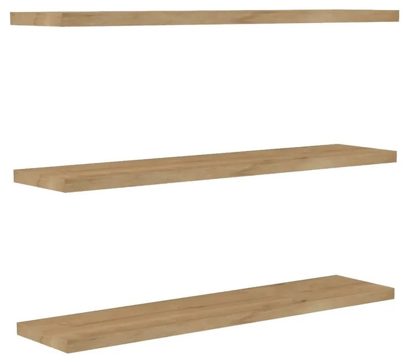 Rafturi cu aspect de lemn de stejar 3 buc. Boss - Kalune Design