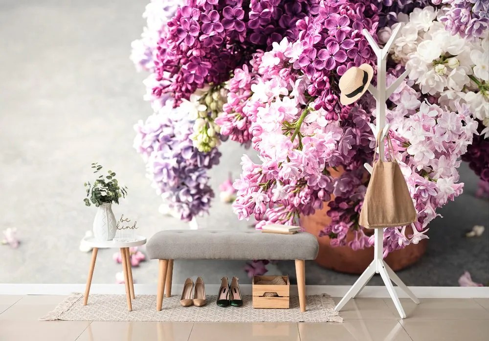 Fototapet liliac în ghiveci