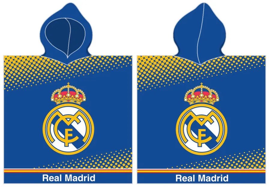Real Madrid Blue poncho prosop de plajă 55x110 cm