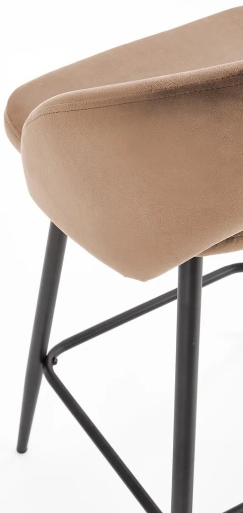 Scaun de bar H96 velvet bej
