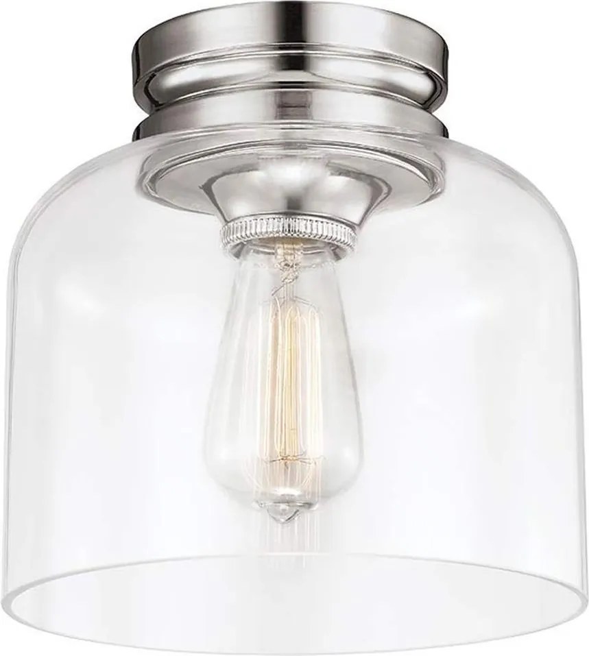 Feiss FE-HOUNSLOW-F-PN - Plafonieră HOUNSLOW 1xE27/60W/230V crom lucios