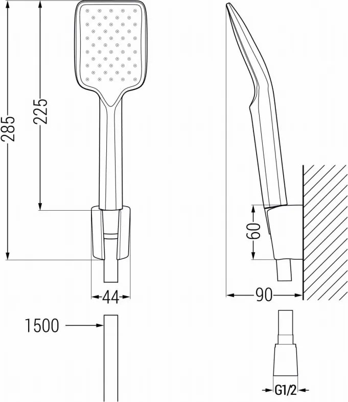 Mexen R-62 set de duș punctual, auriu - 785625052-50