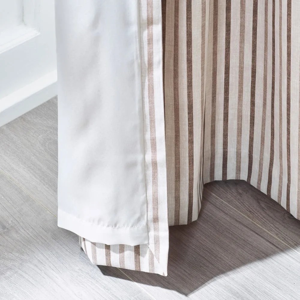 Draperii maro 2 buc. 168x137 cm Logan Stripe – Catherine Lansfield