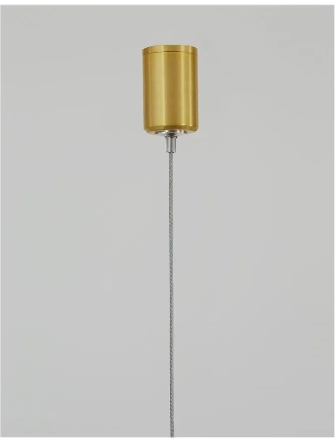 Lustra LED suspendata design liniar ELETTRA auriu, L-120cm