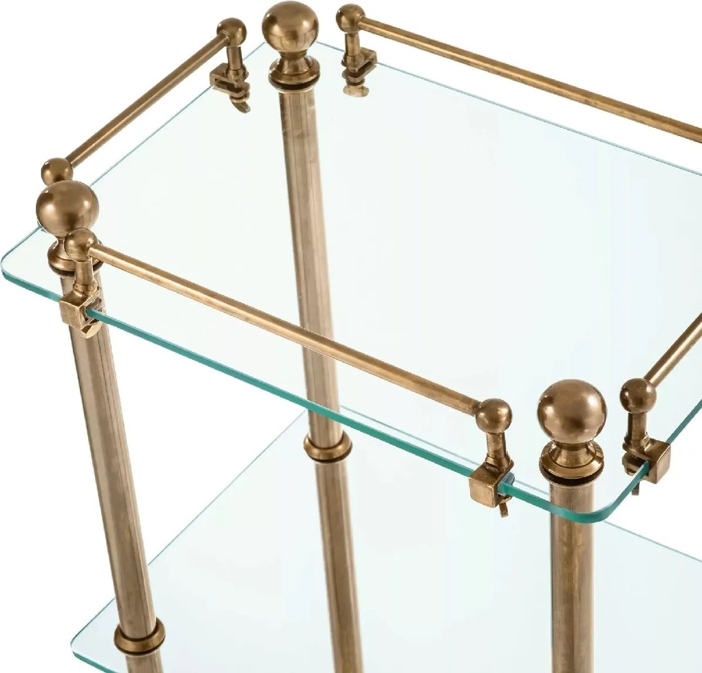 Raft design LUX pentru baie sau sufragerie Rack Devon alama vintage