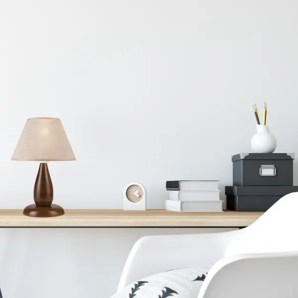 Lampă de masă PERA 1xE27/60W/230V maro închis/fag