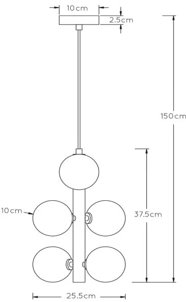 Lustră pe cablu TYCHO 6xG9/28W/230V Lucide 45474/06/02
