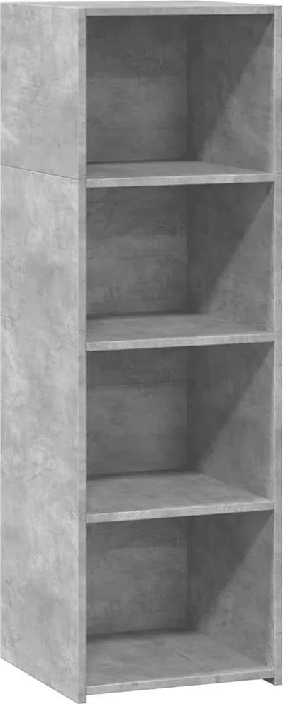 vidaXL Dulap înalt, gri beton, 40x41x124 cm, lemn prelucrat