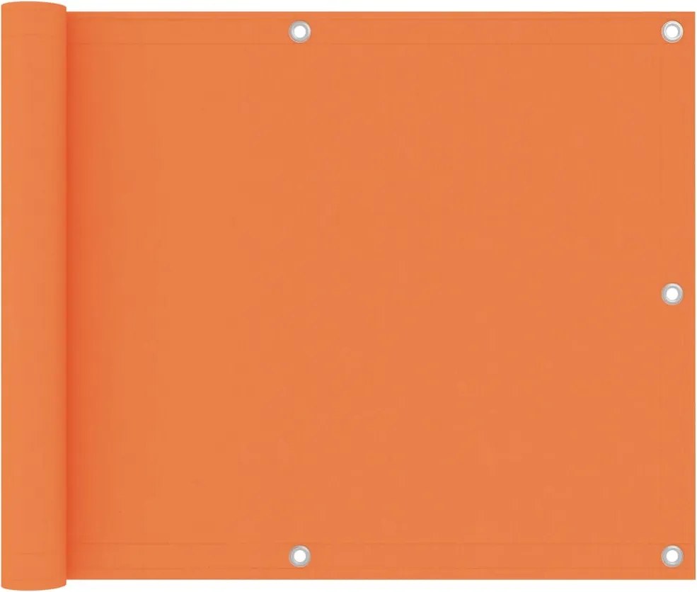 vidaXL Paravan de balcon, portocaliu, 75 x 500 cm, țesătură oxford