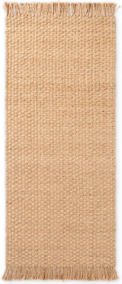 Covor tip traversă în culoare naturală reversibil/țesut manual din iută 80x200 cm Fjord – Hanse Home