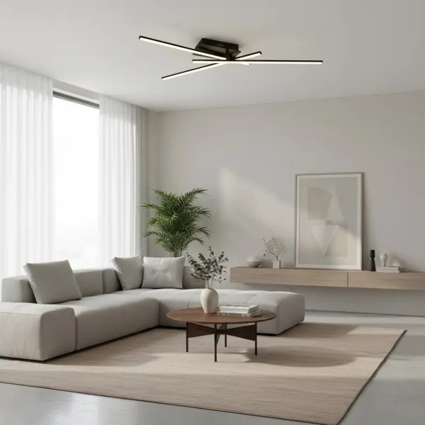 Brilagi - Plafonieră LED STRIPES, 30W/230V, neagră