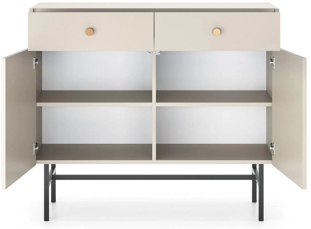 Comodă Desanta 2D2SZ (bej + negru). 1082794