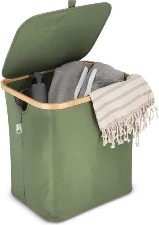 Cos pentru rufe NOLVIO 50 L, verde