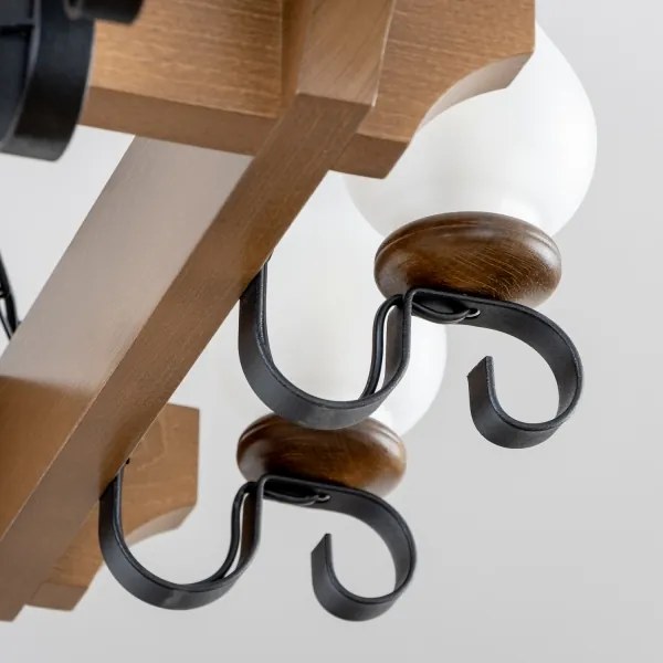 Lustră pe lanț Brilagi QUEEN 8xE14/40W/230V fag/nuc