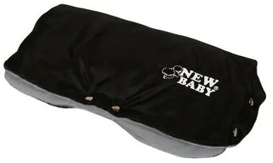 New Baby Manșon din fleece pentru cărucior , negru- gri