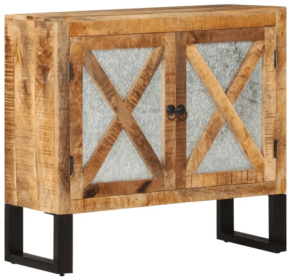 vidaXL Dulap, 80x30x71 cm, lemn masiv de mango brut și metal