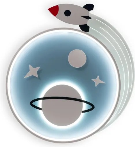 Brilagi Plafonieră LED pentru copii STARSHIP, 64W, 230V, 3000/4500/6000K, albastru