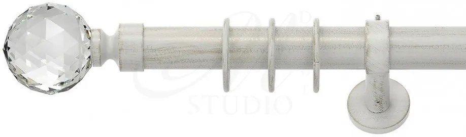 Galerie simpla - KULA CRYSTAL/35 mm - ALB ANTICHIZAT (Alege marime: 200 cm)