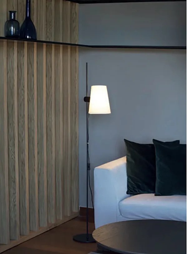 Lampa de podea moderna design elegant LUPE negru/bej
