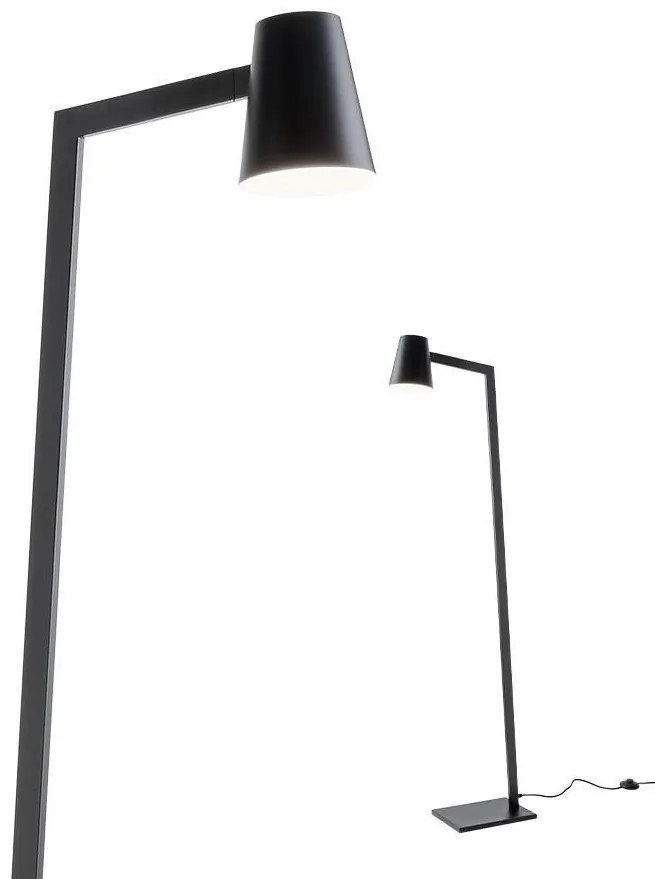 Redo 01-1557 - Lampă de podea MINGO 1xE27/42W/230V neagră