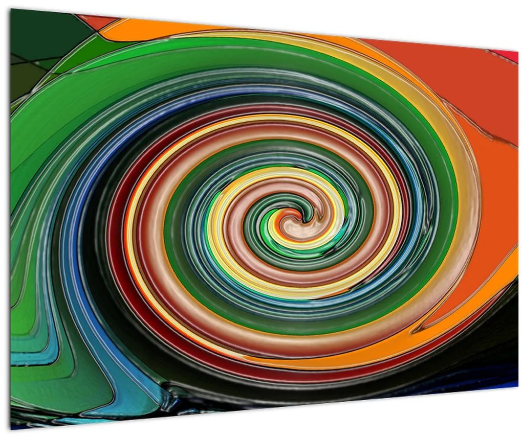 Tablou abstract - spirala colorata (90x60 cm)