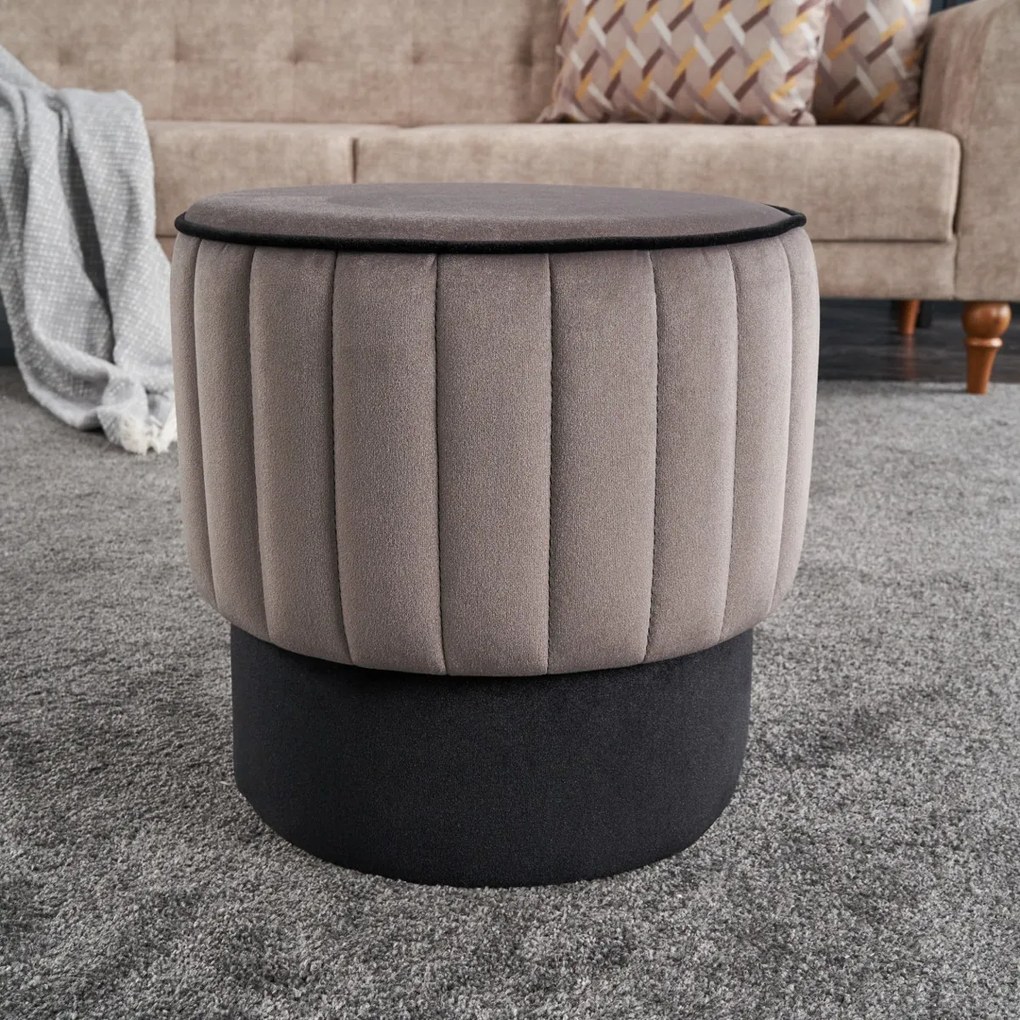 Taburet Rose Pouf Gri