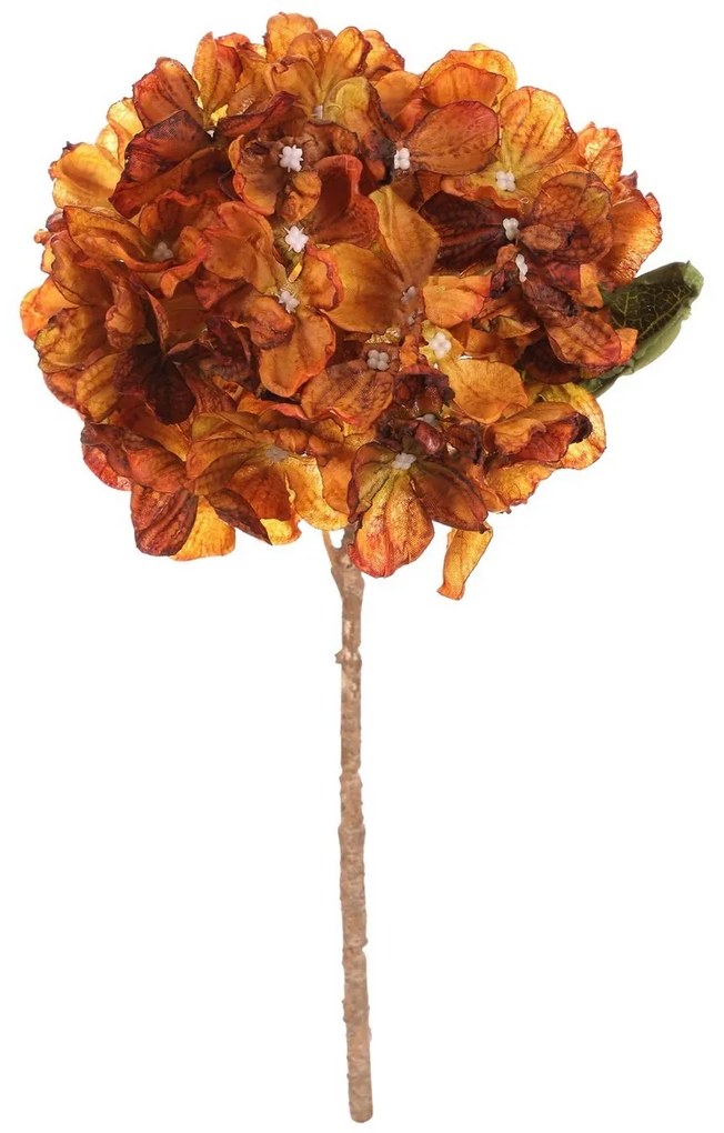 Hortensie portocalie - floare artificială tăiată,62 cm