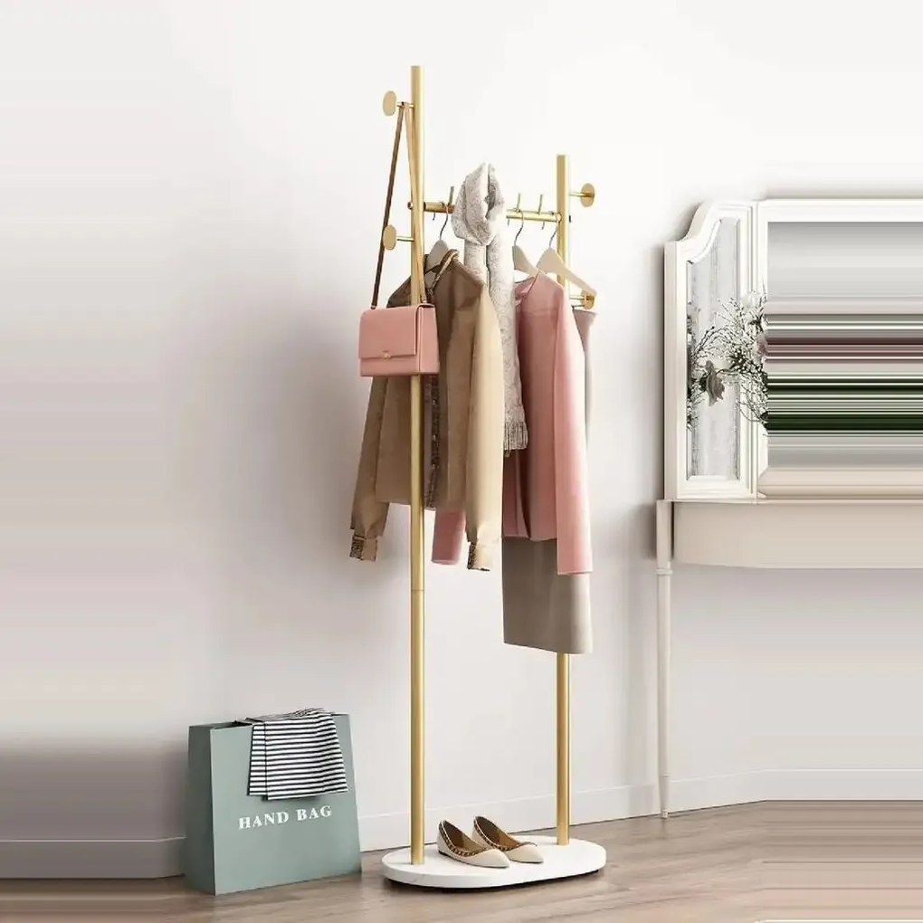 Cuier din metal ,culoare auriu,170x58 cm