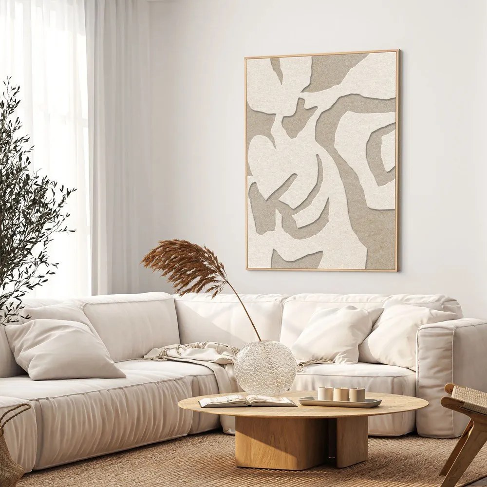 Tablou cu ramă/acustic 3D 90x120 cm Soft Embrace 1 – Malerifabrikken