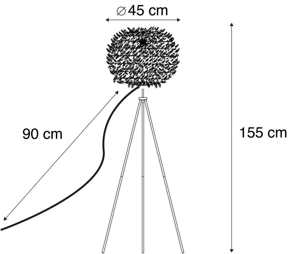Lampă de podea inteligentă romantică albă cu Wi-Fi A60 - Feather