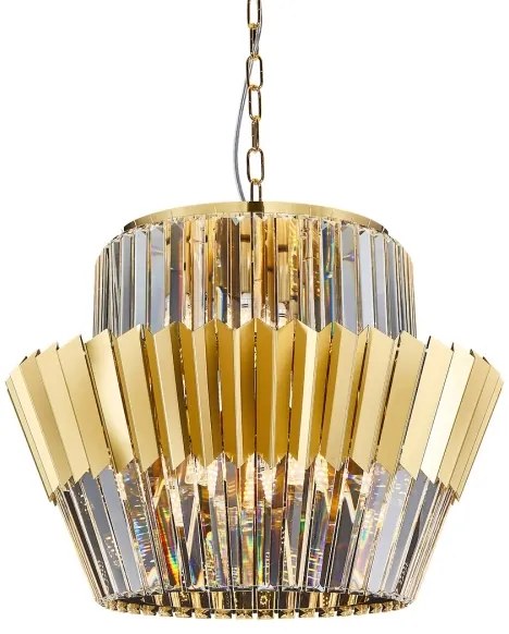 Lustră pe lanț DONNA 12xE14/40W/230V d. 55 cm auriu