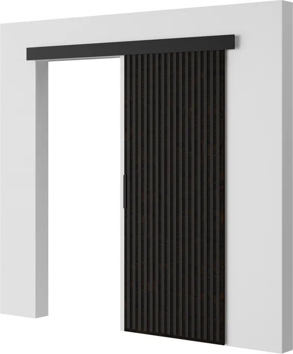 Ușă glisantă Perion – 86x1.6x205 cm – Wenge / Negru