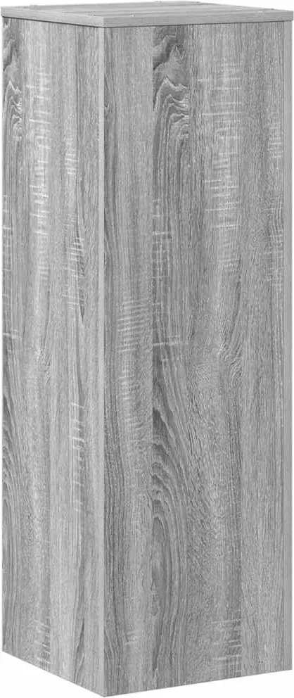 vidaXL Suport de plante, sonoma gri, 33x33x100 cm, lemn prelucrat