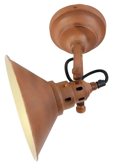 Lampă de perete industrială ruginită cu auriu - Rust