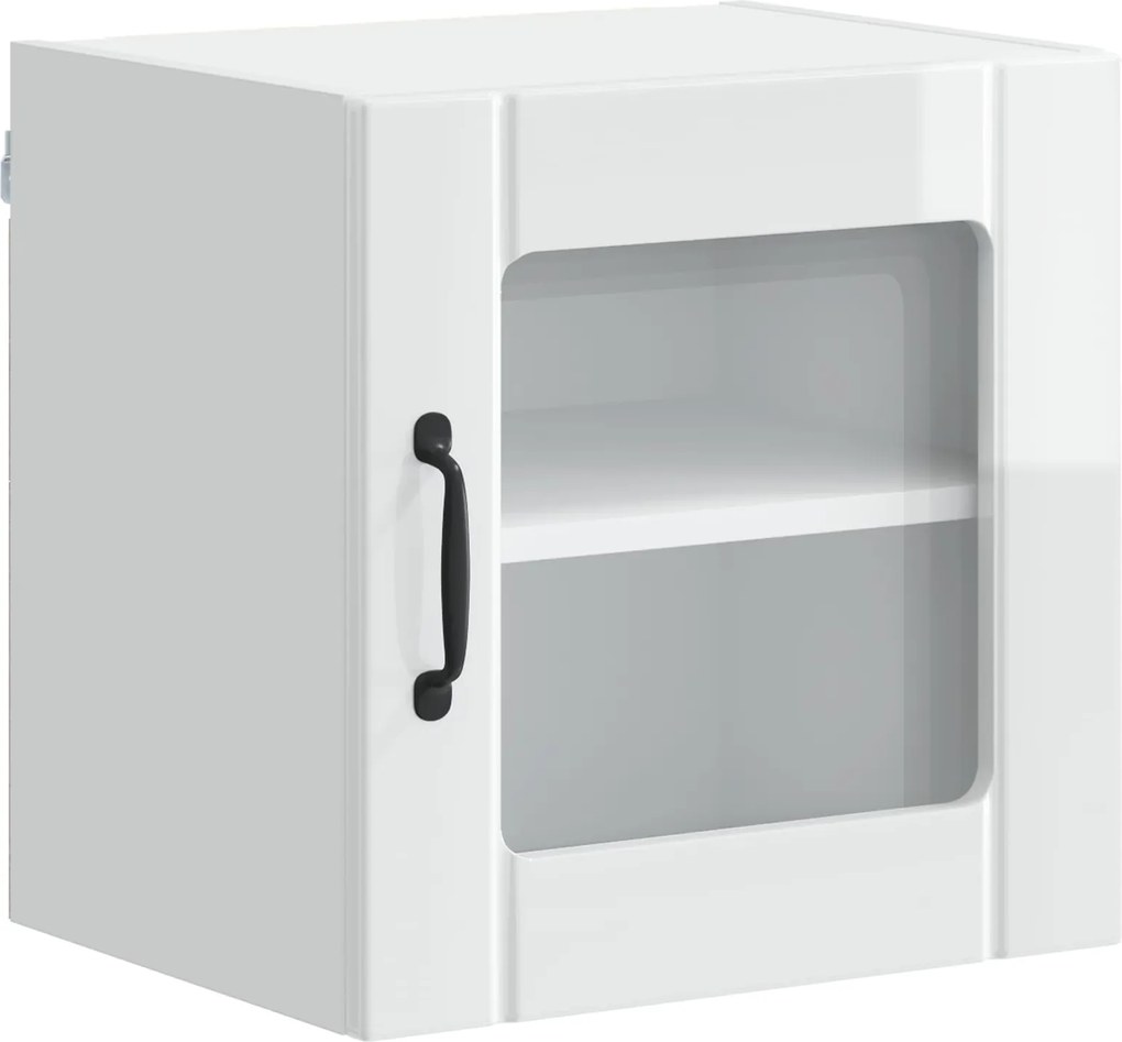 vidaXL Dulap de bucătărie Alb lucios 40 x 31 x 40 cm Lemn compozit