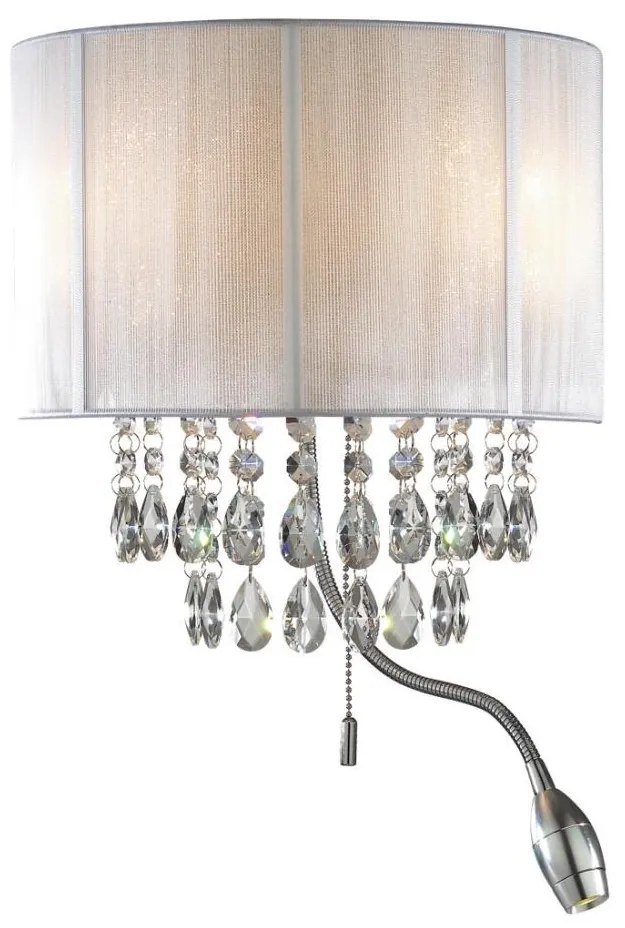 Ideal Lux - Aplică LED de perete OPERA, 2xE14/40W/230V + LED/1W, alb