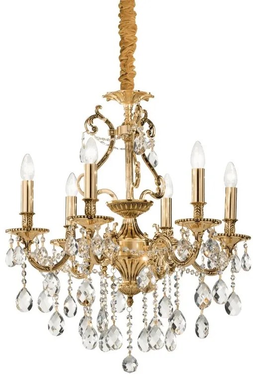 Lustra cristal Venezian diam. 62cm GIOCONDA SP6 oro 060507