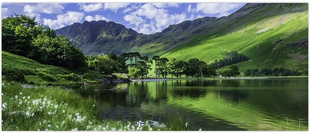 Tablou - Peisaj cu un lac (120x50 cm)