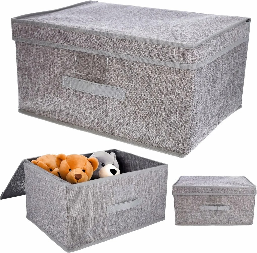 Cutie de depozitare pliabilă cu capac rabatabil 44× 33 × 22 cm, L