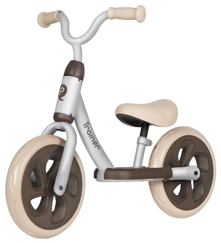 QPlay Trainer - bicicletă de echilibru argintie