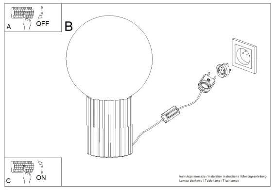 Lampă de masă Sollux SL.1721 HALO 1xG9/8W/230V d. 12 cm crem
