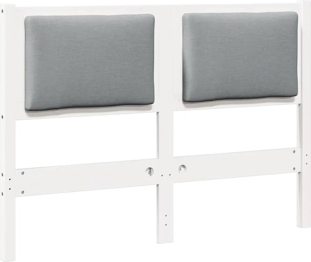 vidaXL Tăblie cap Altele Alb 135 cm Lemn masiv de pin