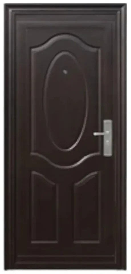 Usa metalica de exterior cu izolatie si vizor Novo Doors ND141 ,deschidere stanga dreapta, 1 yala, dimensiuni multiple,tabla 0.5 mm, balamale si